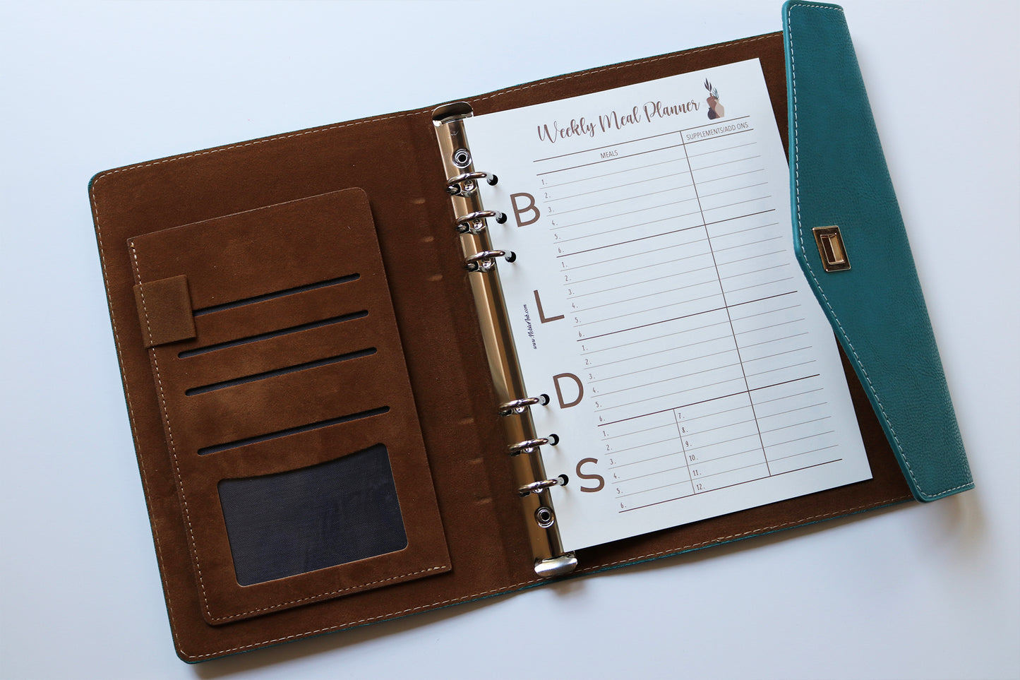 A5 Teal Organizer