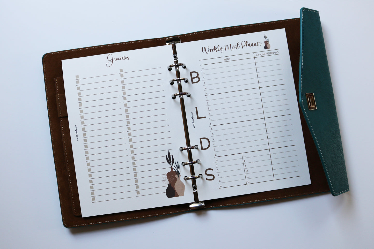 A5 Teal Organizer