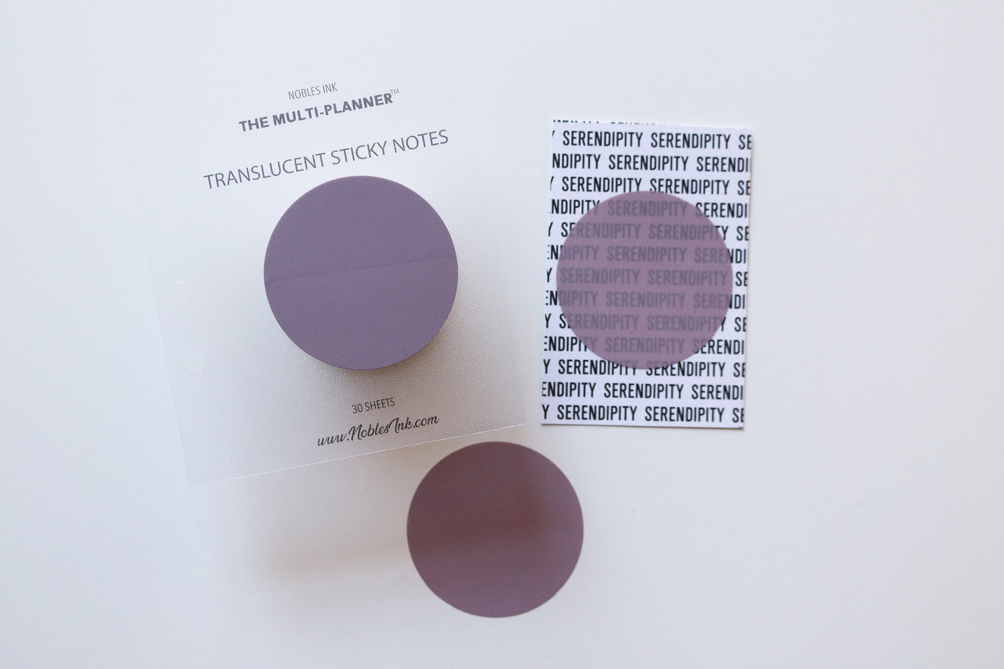 Transparent Sticky Notes - Dusty Purple